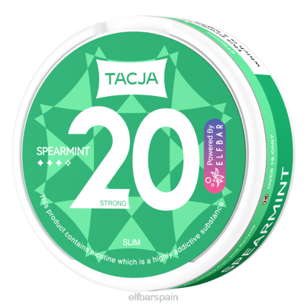 Bolsa de nicotina elfbar tacja - menta verde - 1 paquete - 12 mg/g 8LFB225