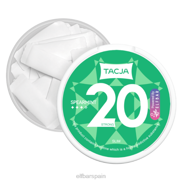 Bolsa de nicotina elfbar tacja - menta verde - 1 paquete - 12 mg/g 8LFB225