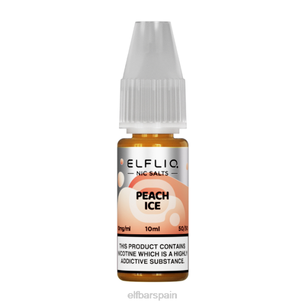 elfbar elfliq sales nic - hielo de melocotón - 10ml-10 mg/ml 8LFB185