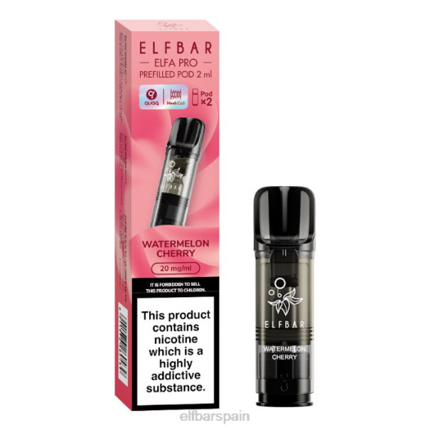 elfbar elfa pro cápsulas precargadas - 20 mg - paquete de 2 8LFB89cereza sandia