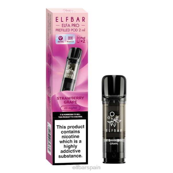 elfbar elfa pro cápsulas precargadas - 20 mg - paquete de 2 8LFB94uva fresa