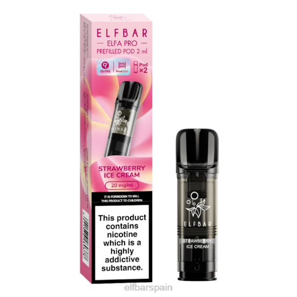 elfbar elfa pro cápsulas precargadas - 20 mg - paquete de 2 8LFB99nieve de fresa