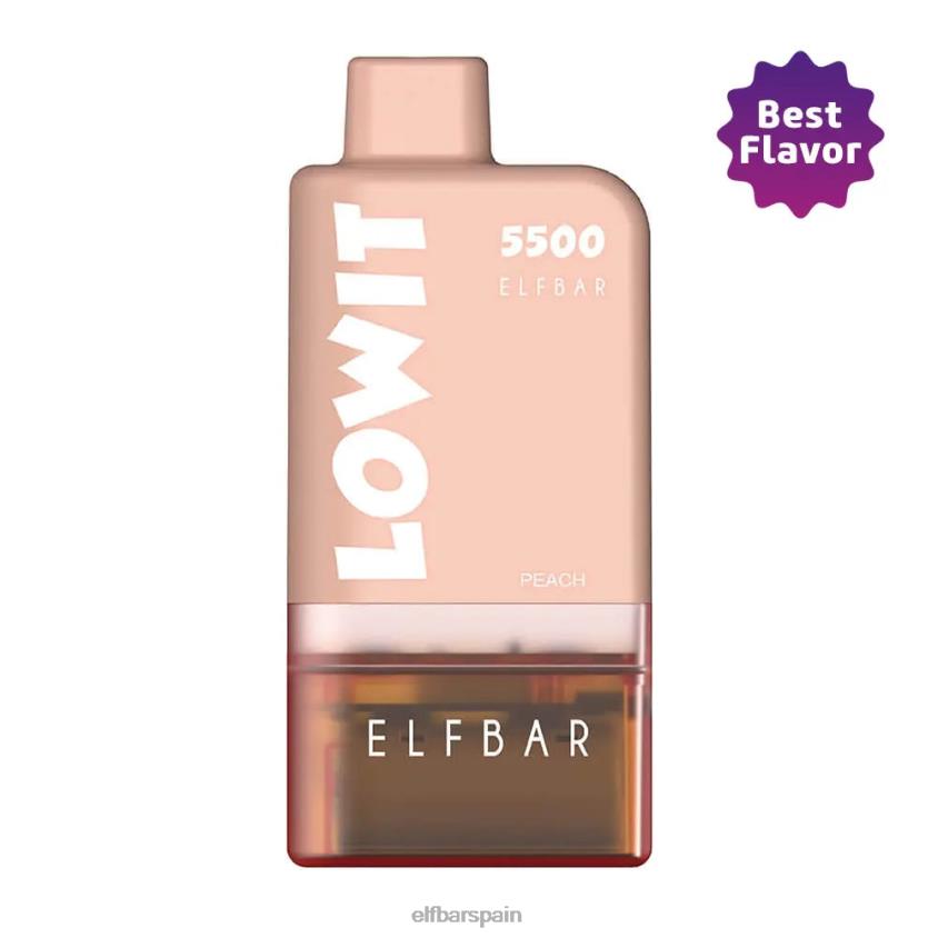 kit de cápsulas precargadas lowit 5500 2%nic melocotón VD2T6137 ELFBAR vaina de melocotón+batería marrón