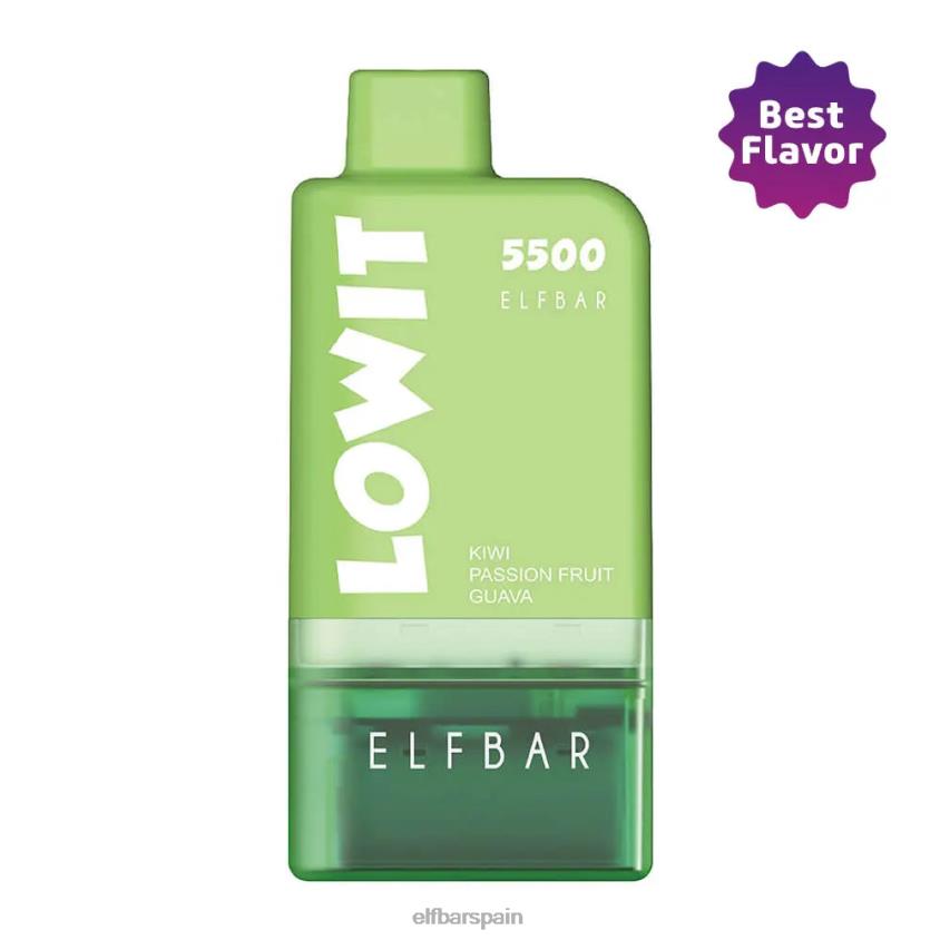 kit de vainas precargadas lowit 5500 2%nic kiwi maracuyá guayaba VD2T6136 ELFBAR kiwi maracuyá vaina de guayaba+batería verde