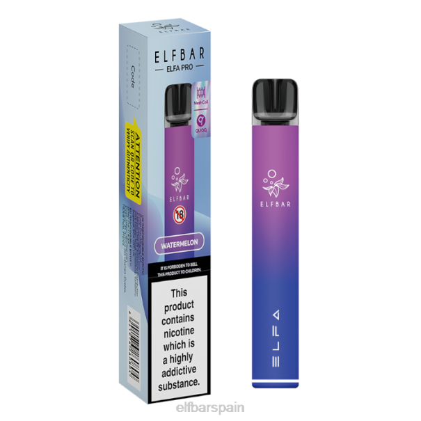 kit elfbar elfa pro pod - recargable 8LFB67aurora purple + vaina precargada de sandía