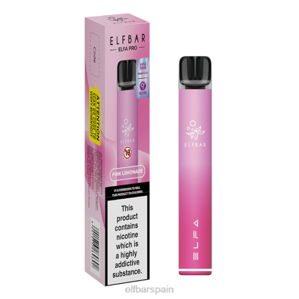 kit elfbar elfa pro pod - recargable 8LFB72vaina precargada de limonada rosa + rosa