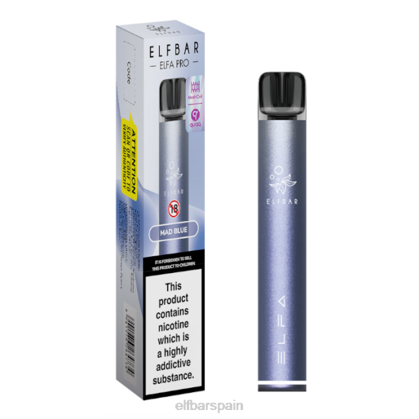 kit elfbar elfa pro pod - recargable 8LFB74Púrpura Crepúsculo + cápsula precargada azul loco