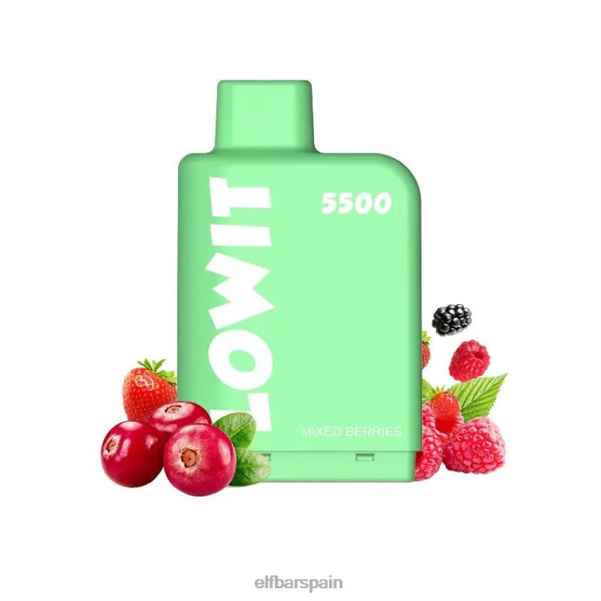 vaina precargada lowit 5500 inhalaciones 2% nic VD2T6143 ELFBAR bayas mixtas