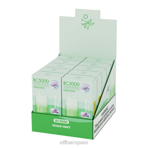 ELFBAR miami mint eb bc5000 consumidor - 50 mg - individual T24814