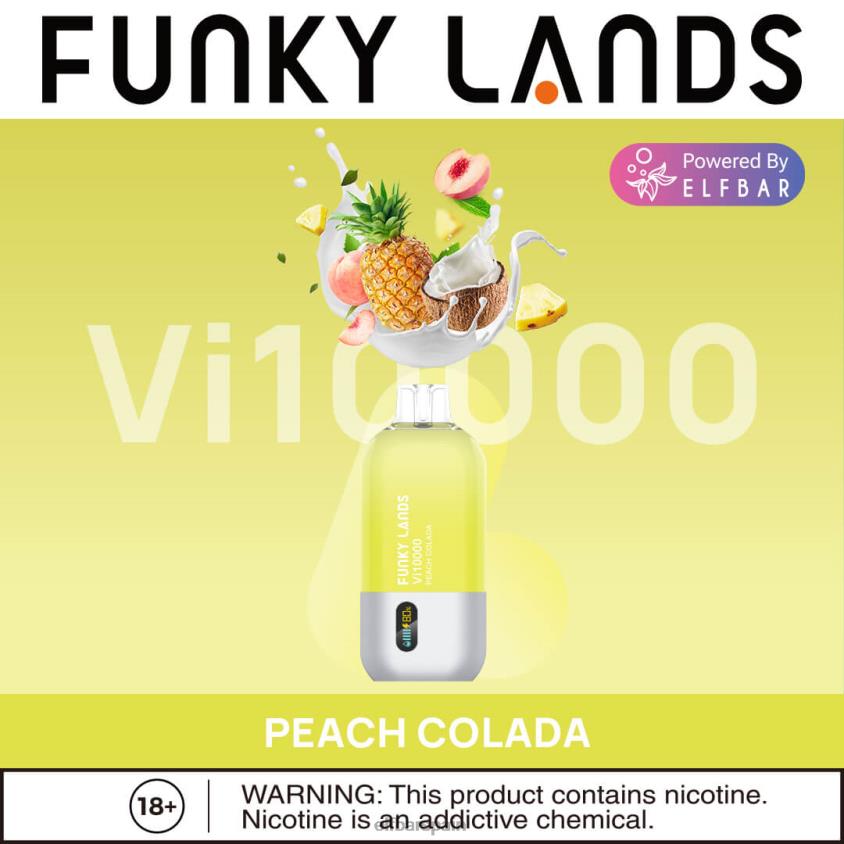 Funky Lands desechables vape vi10000 bocanadas VD2T6167 ELFBAR frambuesa p&b