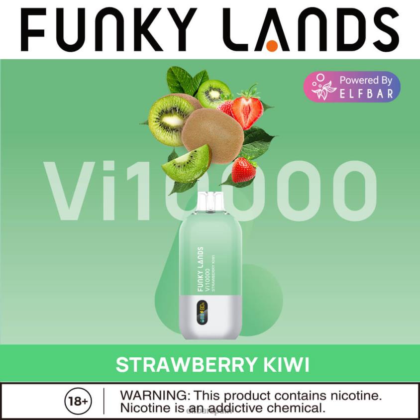 Funky Lands desechables vape vi10000 bocanadas VD2T6167 ELFBAR frambuesa p&b