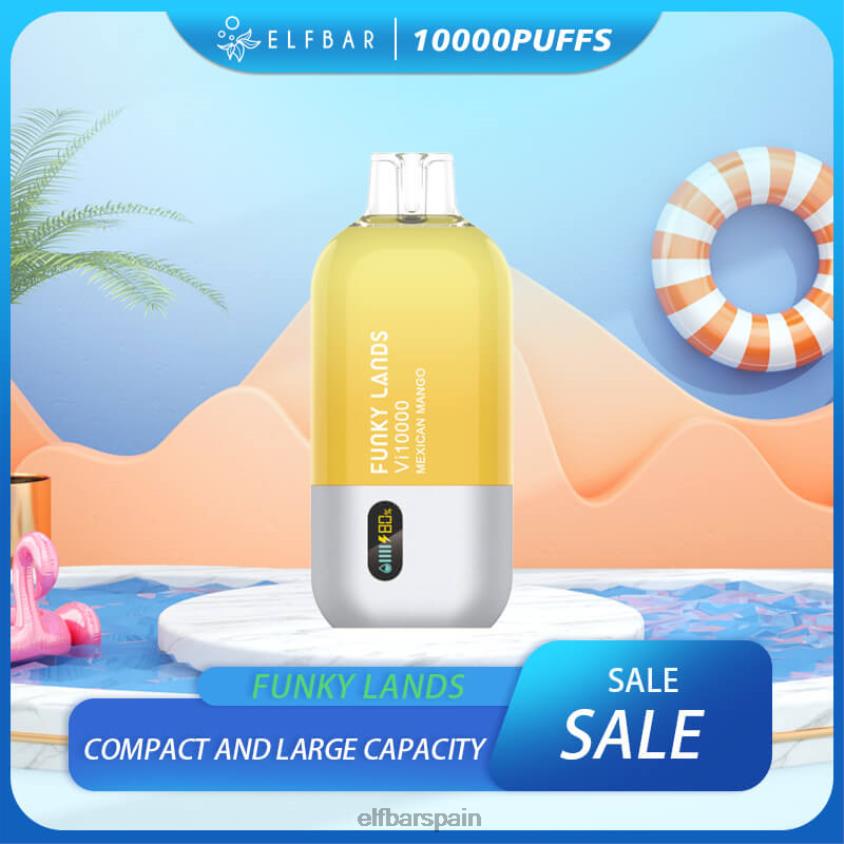 Funky Lands mejor sabor desechable vape vi10000 venta superior VD2T6157 ELFBAR mango mexicano