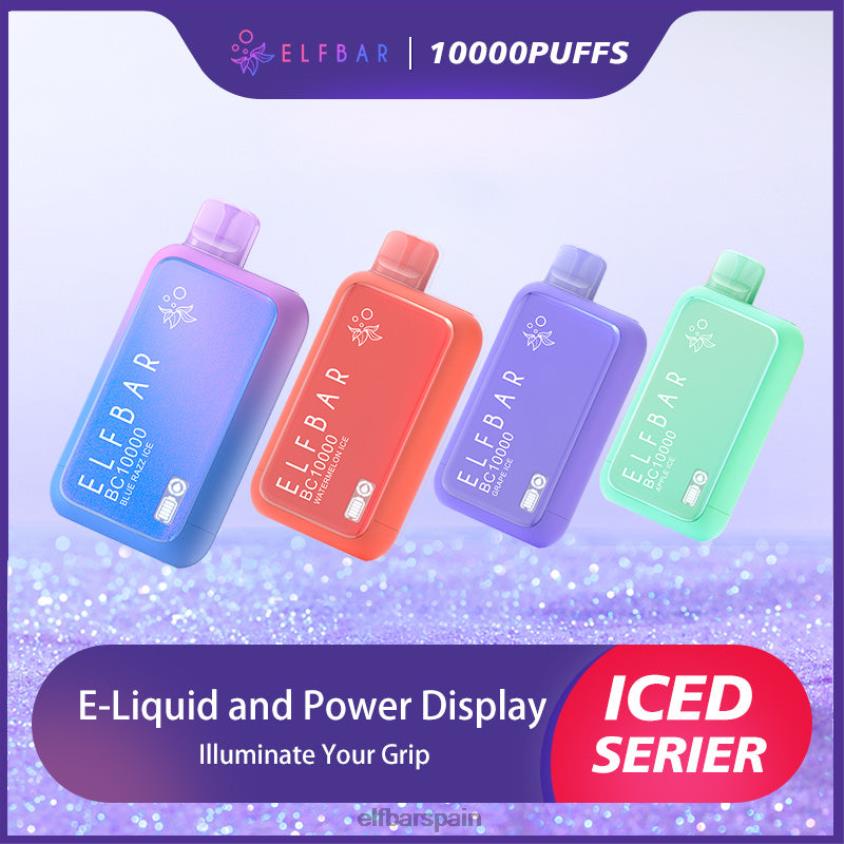 Serie de hielo vape bc10000 desechable con el mejor sabor VD2T61 ELFBAR hielo azul