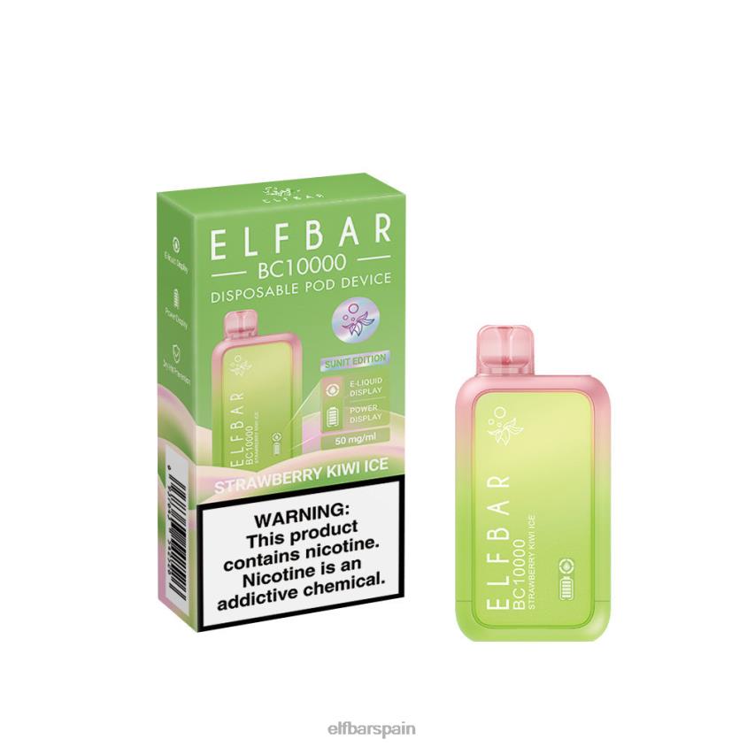 Serie de hielo vape bc10000 desechable con el mejor sabor VD2T62 ELFBAR hielo de fresa y kiwi