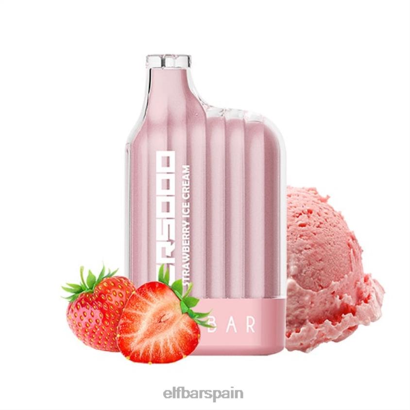 Serie de hielo vape cr5000 desechable de mejor sabor VD2T623 ELFBAR helado de fresa
