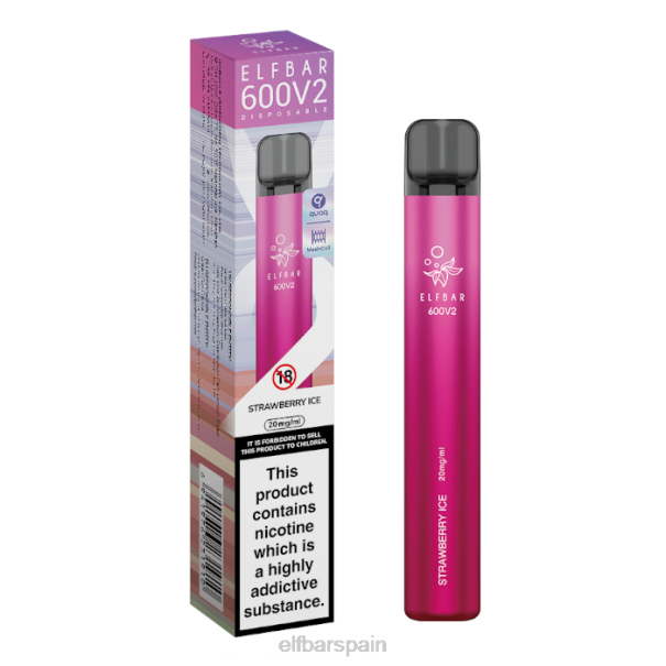 Vaporizador desechable elfbar 600v2 - 20 mg 8LFB14hielo de fresa
