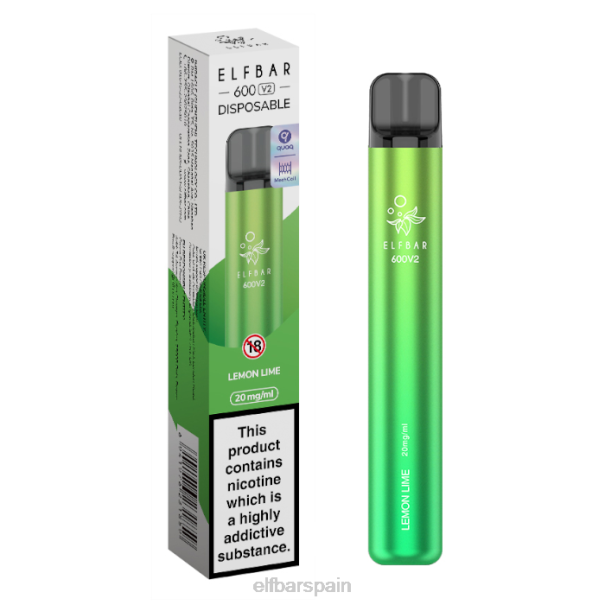 Vaporizador desechable elfbar 600v2 - 20 mg 8LFB15Lima Limon