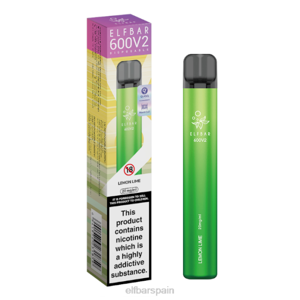 Vaporizador desechable elfbar 600v2 - 20 mg 8LFB15Lima Limon