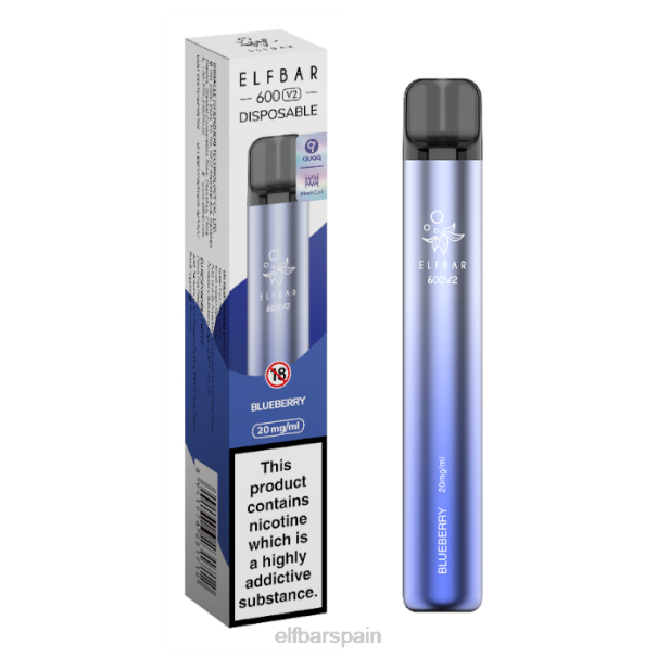 Vaporizador desechable elfbar 600v2 - 20 mg 8LFB16frambuesa arándano