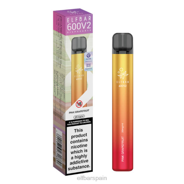 Vaporizador desechable elfbar 600v2 - 20 mg 8LFB19Toronja rosa
