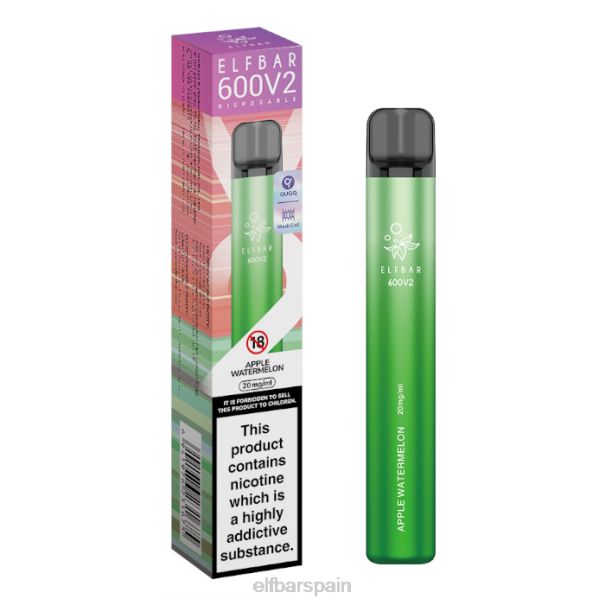 Vaporizador desechable elfbar 600v2 - 20 mg 8LFB21sandia manzana