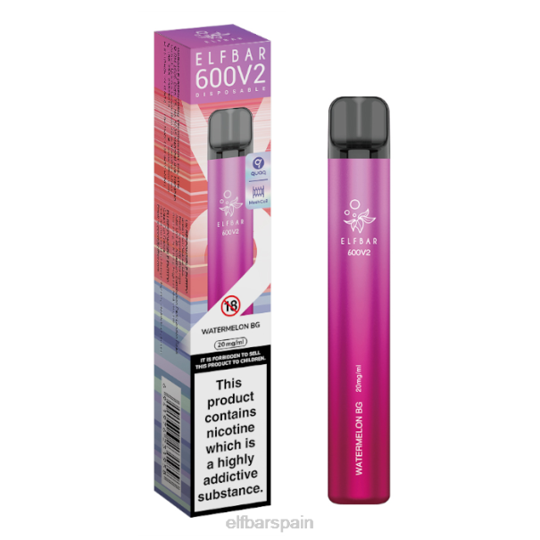 Vaporizador desechable elfbar 600v2 - 20 mg 8LFB27sandia bg