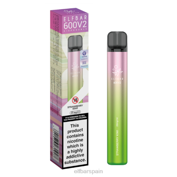 Vaporizador desechable elfbar 600v2 - 20 mg 8LFB3kiwi fresa