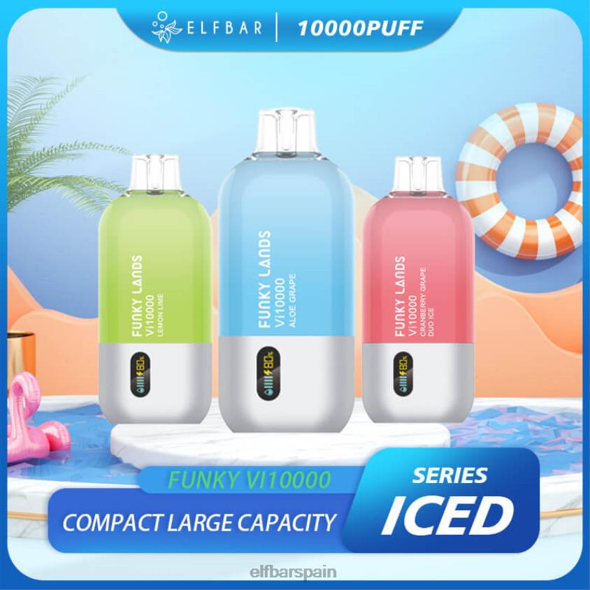 funky lands mejor sabor vape desechable vi10000 serie helada VD2T6151 ELFBAR hielo de arándanos