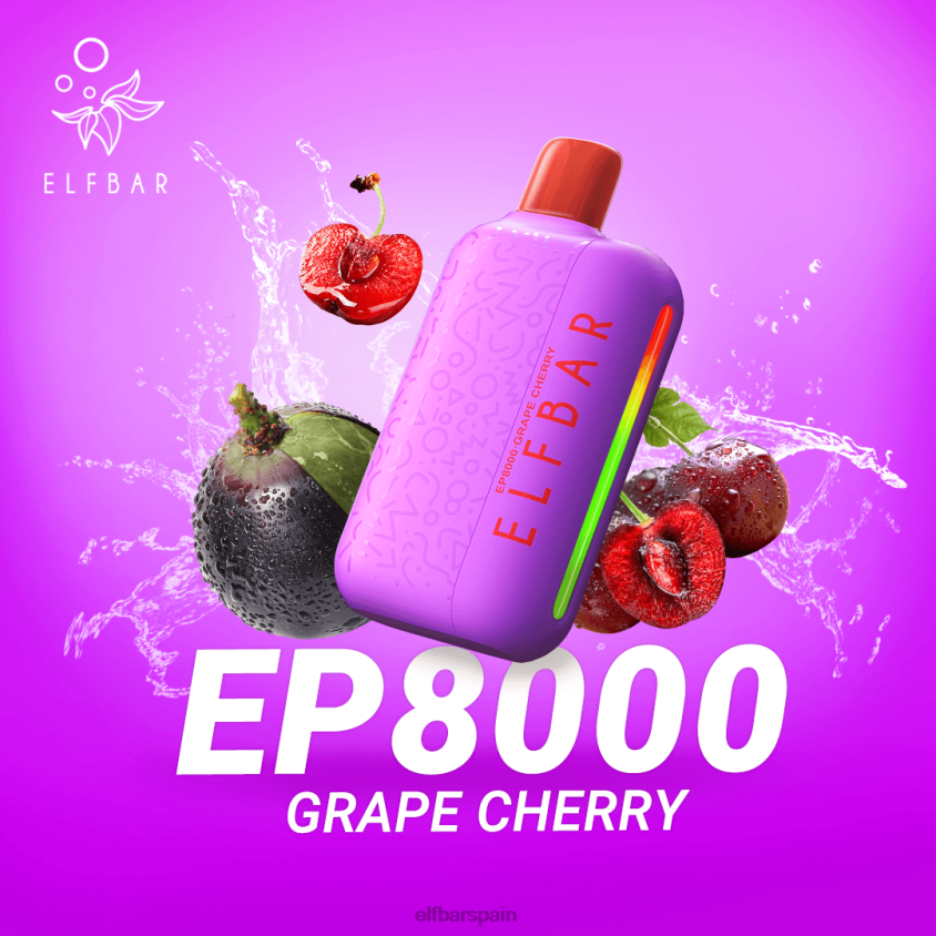 vape desechable nuevos soplos ep8000 VD2T657 ELFBAR cereza de uva