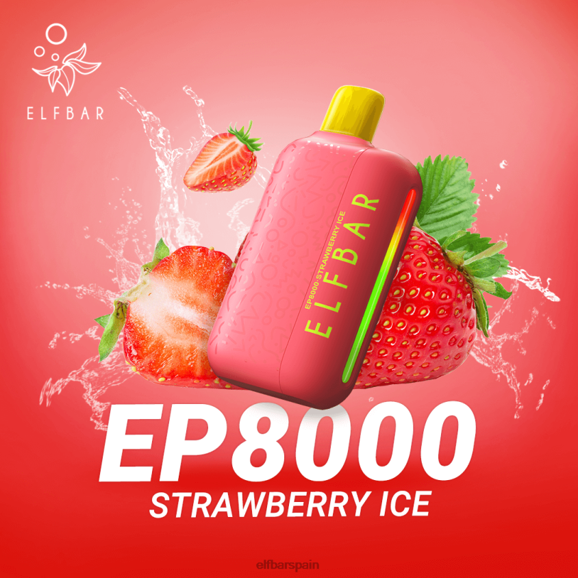 vape desechable nuevos soplos ep8000 VD2T676 ELFBAR hielo de fresa